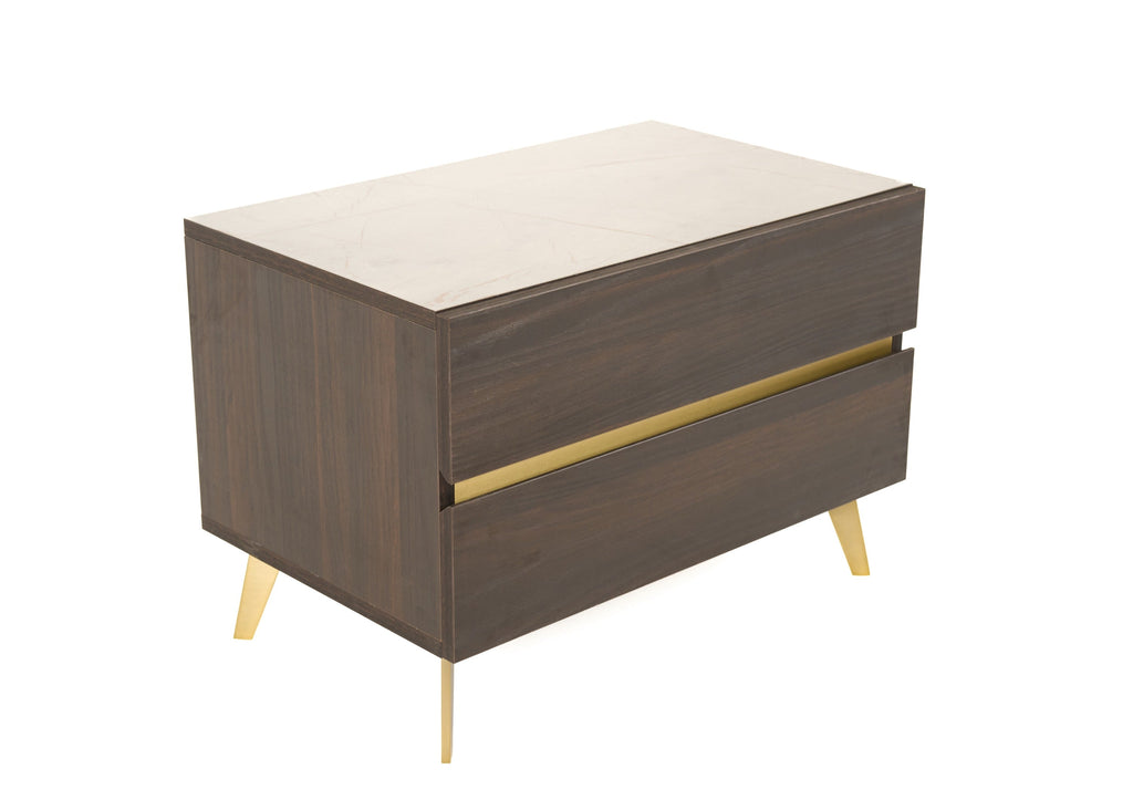 Nova Domus Velondra Modern Eucalypto & Marble 4 Piece Bedroom Set Model VGACVELONDRA-BED-4PCSET