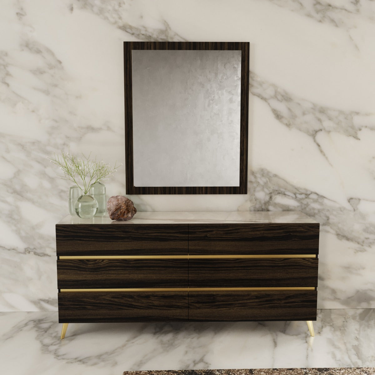 Nova Domus Velondra Modern Eucalypto & Marble Dresser Model VGACVELONDRA-DRS