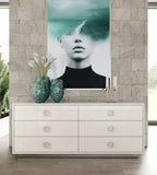 A&X Victoria Modern White Crocodile Dresser Model VGUNAW421-159-CROC