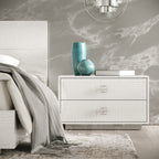 A&X Ovidius & Victoria Modern White Crocodile Lacquer Bedroom Set Model VGUN-OVIDVICT-SET-WHT