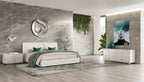 A&X Ovidius & Victoria Modern White Crocodile Lacquer Bedroom Set Model VGUN-OVIDVICT-SET-WHT