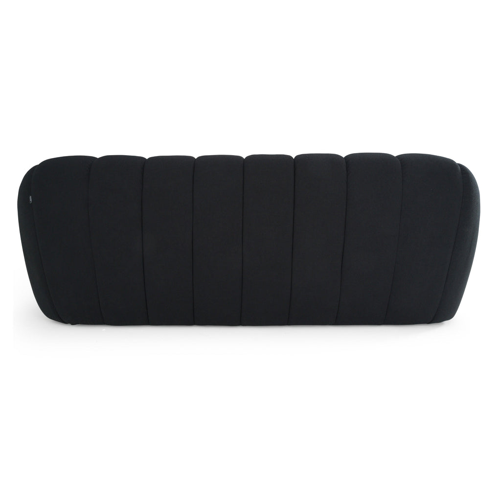 Lit moderne en tissu noir Divani Casa Yolonda, modèle VGEV-A127-BLK